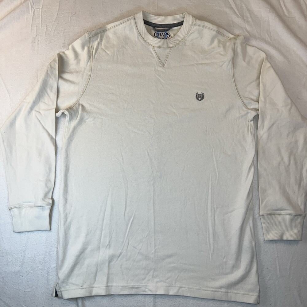 CHAPS Men's 100% Cotton Medium Long Sleeve Pullover